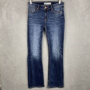 BKE BUCKLE Peyton Bootcut Jeans Womens 27x33.5 (29x33) Blue Mid Rise Stretch